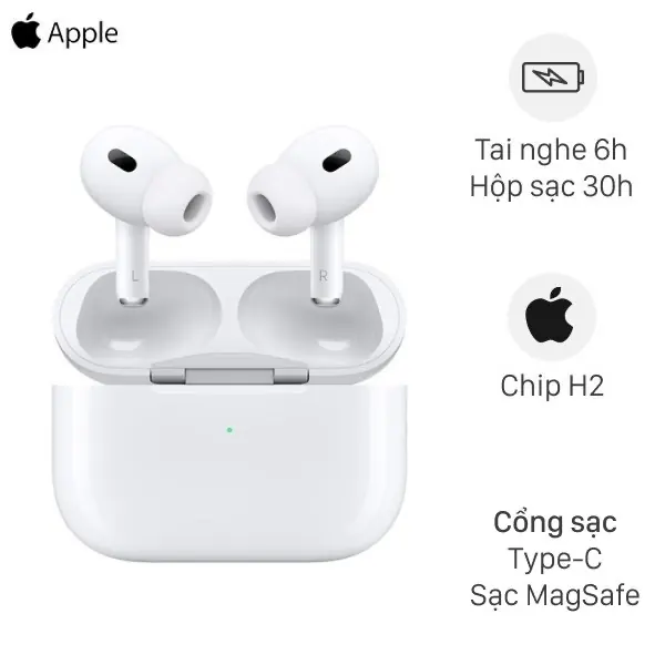 Tai nghe Bluetooth kiểu AirPods Pro 2, hộp USB-C